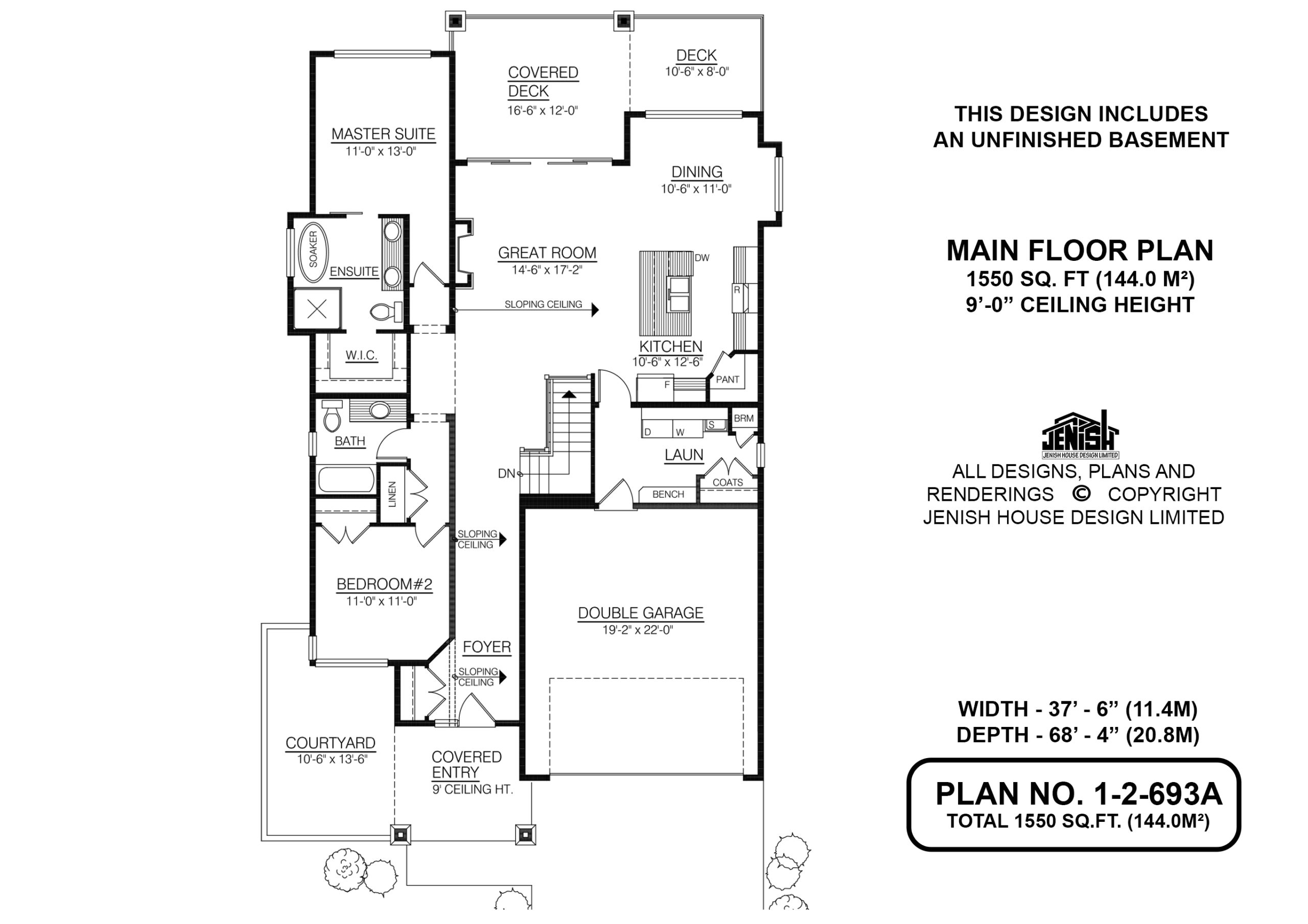 Floor plan for 1-2-693A
