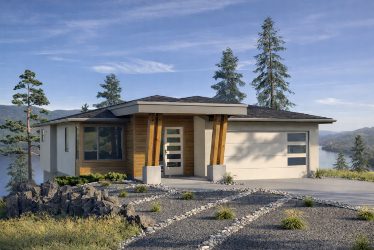 1-2-693B house plan – front rendering