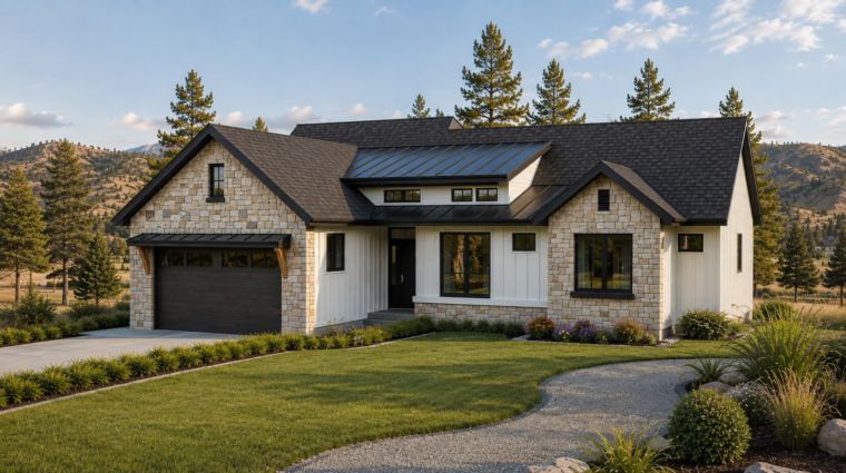 single family rancher house design in bc