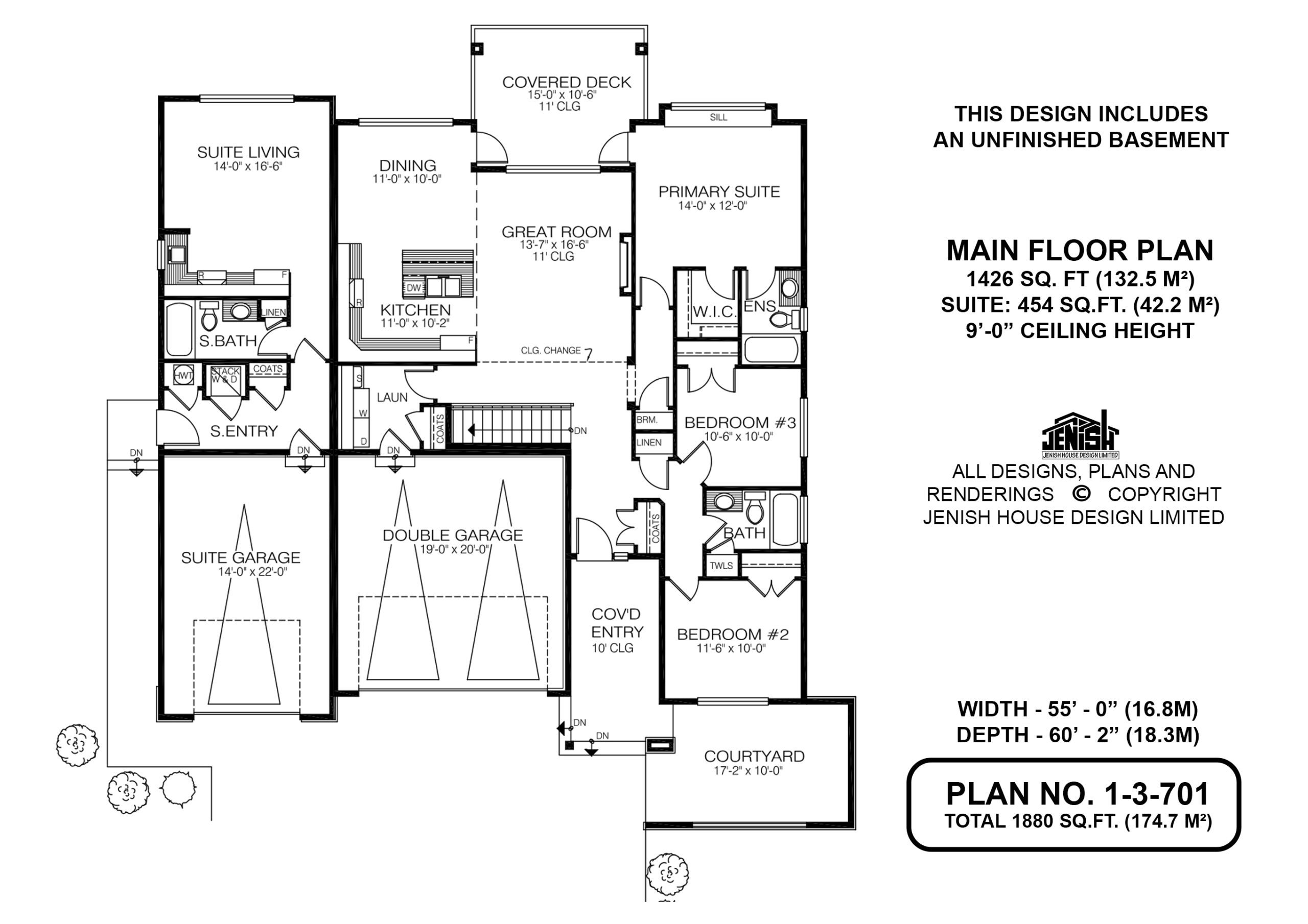 Floor plan for 1-3-701