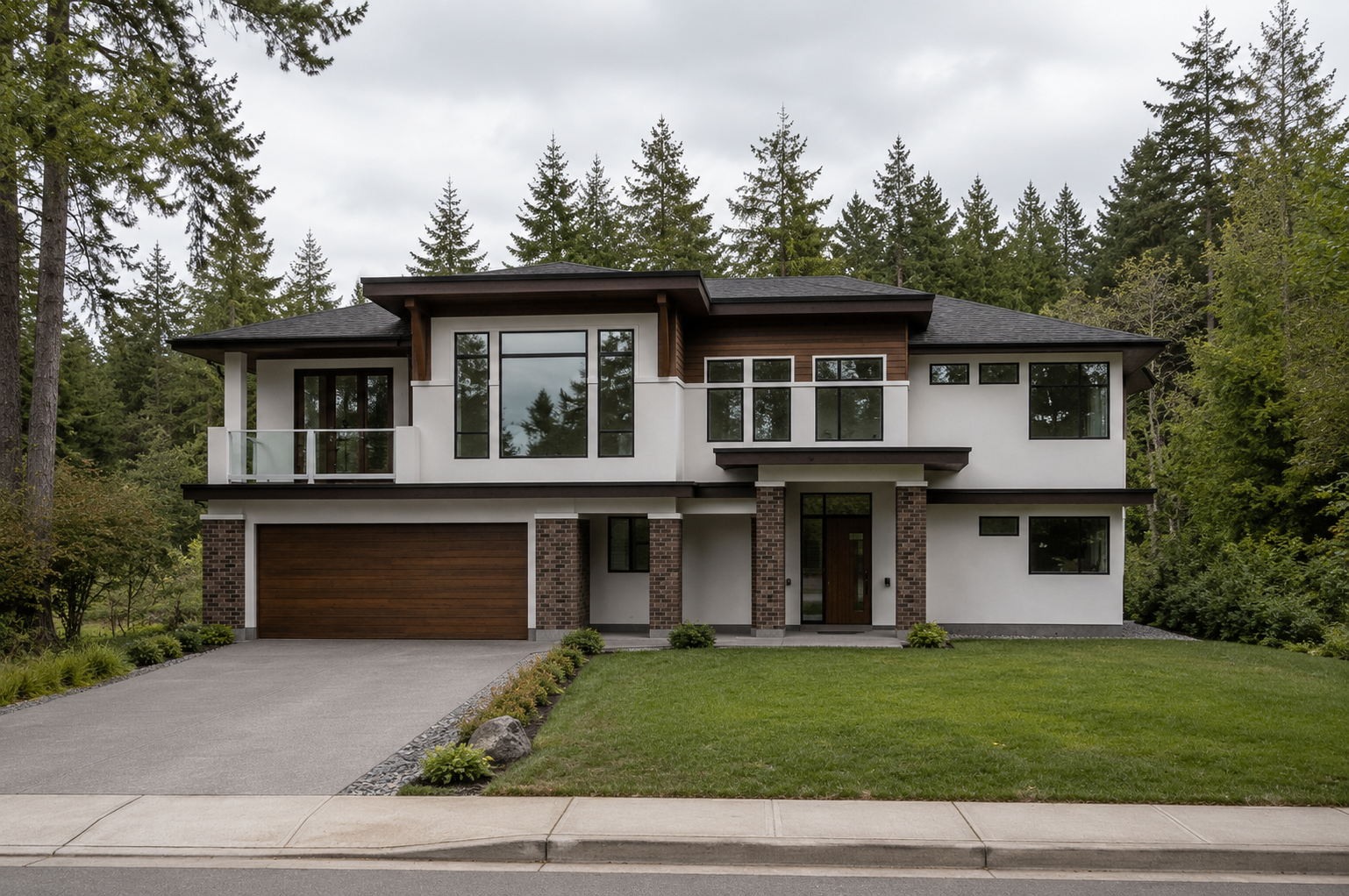 raised bungalow single family house plan in bc