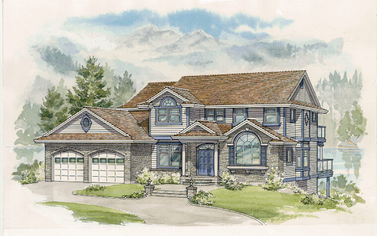 7-4-813 house plan – front rendering