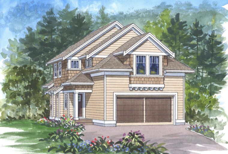 9-3-217 house plan – front rendering