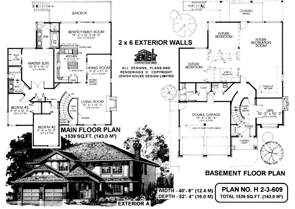 Floor plan for 2-3-609A/B