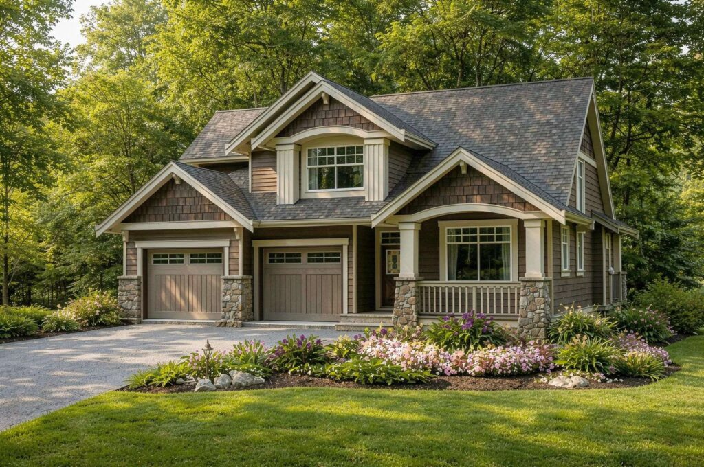 modern craftsman two storey home