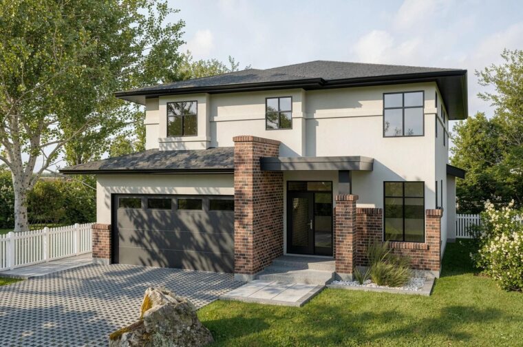 7-4-1020 house plan – front rendering