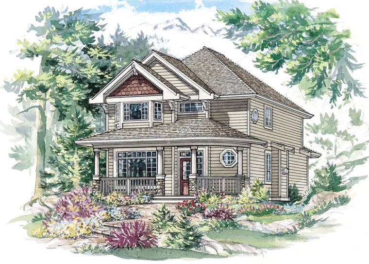 9-3-200 house plan – front rendering